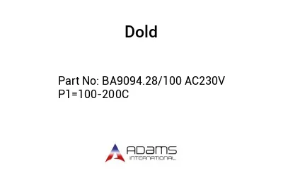 BA9094.28/100 AC230V P1=100-200C BA9094.28/100 AC230V P1=100-200C